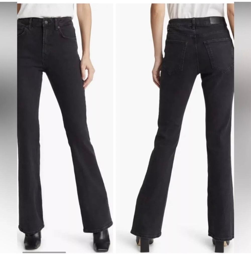 Rails Black High Rise The Sunset Slim Flare Jeans Size 30 $198.00 (New)